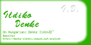 ildiko denke business card